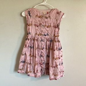 Pink Chicken girls bicycle dress with glitter buttons $30 size 10